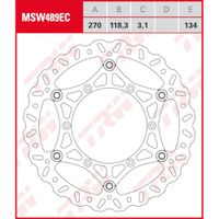 TRW Remschijf, remschijven voor de moto, MSW489EC