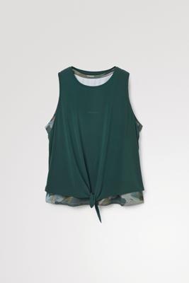 Mouwloos dubbel T-shirt - BLACK - XL