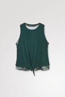 Mouwloos dubbel T-shirt - BLACK - XL