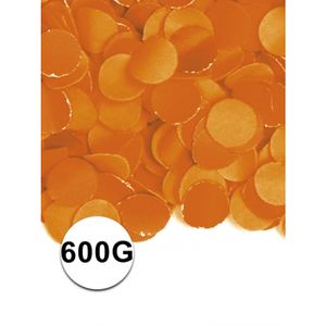 Feestartikelen oranje confetti 600 gram