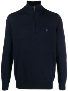 Polo Ralph Lauren pull zippé à logo brodé - Bleu