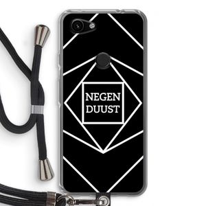 Negenduust geometrisch: Pixel 3a Transparant Hoesje met koord