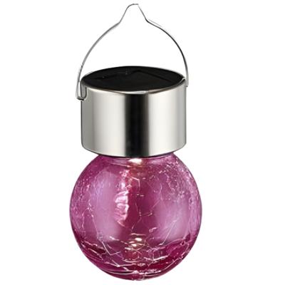 Sunnydays Solar sfeer hanglamp - tuin - lampenbol - roze - glas - 9 cm Sunnydays Solar sfeer hanglamp - tuin - lampenbol - roze - glas - 9 cm