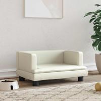VidaXL Hondenmand 60x40x30 cm kunstleer crèmekleurig