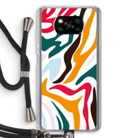 Colored Zebra: Xiaomi Poco X3 NFC Transparant Hoesje met koord