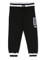 Dolce & Gabbana Kids pantalon de jogging en coton à patch logo - Noir - thumbnail