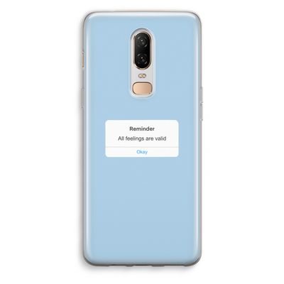 Reminder: OnePlus 6 Transparant Hoesje