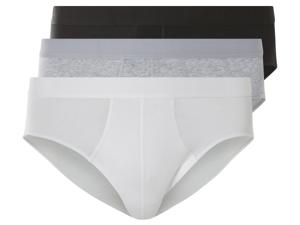 LIVERGY 3 heren onderbroeken plus size (Zwart/grijs/wit, 3XL)