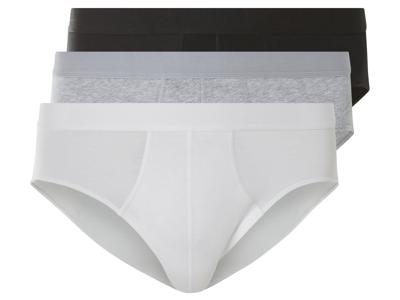 LIVERGY 3 heren onderbroeken plus size (Zwart/grijs/wit, XXL)