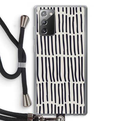 Moroccan stripes: Samsung Galaxy Note 20 / Note 20 5G Transparant Hoesje met koord