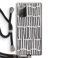 Moroccan stripes: Samsung Galaxy Note 20 / Note 20 5G Transparant Hoesje met koord