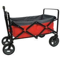 Outdoor Opvouwbare Bolderwagen Rood/Grijs/Zwart