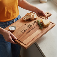 Snijplank Small rechthoek handvat sapgeul 33x16 cm