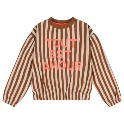 Tumble & Dry winter sweater meisjes - off wit/bruin - Mon Amour