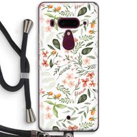 Sweet little flowers: HTC U12+ Transparant Hoesje met koord