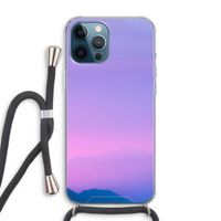 Sunset pastel: iPhone 12 Pro Max Transparant Hoesje met koord
