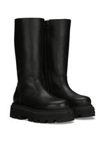 Dolce & Gabbana Kids bottines en cuir à semelle épaisse - Noir