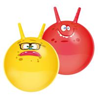 Skippyballen Funny Faces - set van 2 - 45 cm - buitenspeelgoed voor kleine kinderen