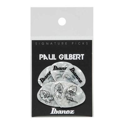 Ibanez B1000PGPW Paul Gilbert Signature Jazz 1.0mm Plectrum 6-Pack - Parelwit
