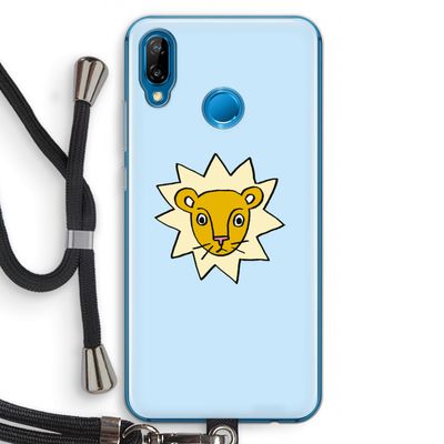 Kleine leeuw: Huawei P20 Lite Transparant Hoesje met koord