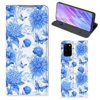 Smart Cover voor Samsung Galaxy S20 Plus Flowers Blue