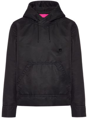 Valentino Garavani hoodie matelassé à détails de clous - Noir