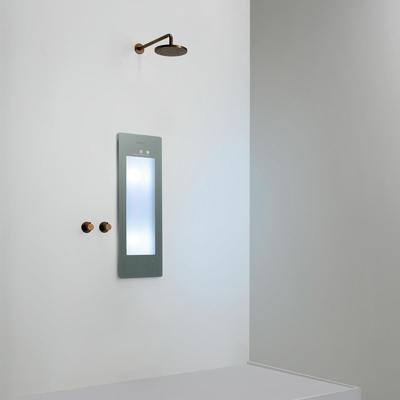 Sunshower Round Small Plus - Inbouw - Infrarood + Uv - 33 x 95 x 10 cm - Grijs