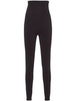 Prada pantalon slim en jersey - Noir - thumbnail