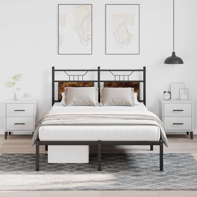 Bedframe zonder matras hout gerookt eikenkleurig 120x200 cm