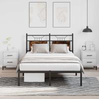 Bedframe zonder matras hout gerookt eikenkleurig 120x200 cm