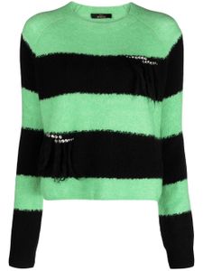 TWINSET pull à ornements strassés - Vert