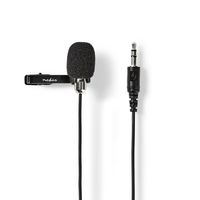 Nedis MICCJ105BK microfoon Zwart, Chroom Microfoon met bevestigingsclip - thumbnail