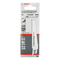 Bosch Professional S511DF Reciprozaagblad 100mm Flexible for Wood and Metal VE=5 - 2608657723 Bosch Professional S511DF Reciprozaagblad 100mm Flexible for Wood and Metal VE=5 - 2608657723