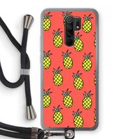 Ananas: Xiaomi Redmi 9 Transparant Hoesje met koord