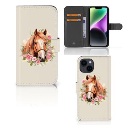 Telefoonhoesje | Met pasjeshouder | voor iPhone 15 Paard