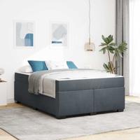 Bedframe met matras met matras Donkergrijs 160 x 200 cm Fluweel