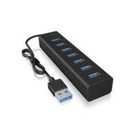 ICY BOX IB-HUB1700-U3 USB 3.0 zu 7-Port USB 3.0 Type-A Hub, Alu-Gehäuse, Netzteil 5V/3A USB 3.2 Gen 1-hub 7 poorten Zwart ICY BOX IB-HUB1700-U3 USB 3.0 zu 7-Port USB 3.0 Type-A Hub, Alu-Gehäuse, Netzteil 5V/3A USB 3.2 Gen 1-hub 7 poorten Zwart