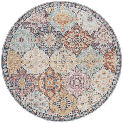 Karpet24 Vloerkleed Salsa, modern design, weerbestendig en uv-bestendig, voor balkon, terras en serre, ook geschikt voor binnen Multikleur-Ø 120 cm