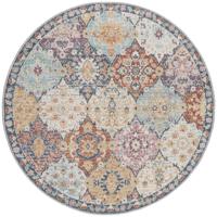 Karpet24 Vloerkleed Salsa, modern design, weerbestendig en uv-bestendig, voor balkon, terras en serre, ook geschikt voor binnen Multikleur-Ø 120 cm