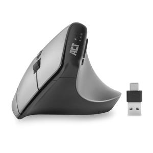 ACT Connectivity Draadloze Ergonomische Muis met Bluetooth en USB-C/USB-A muis 1000 - 2400 dpi