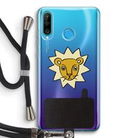 Kleine leeuw: Huawei P30 Lite Transparant Hoesje met koord