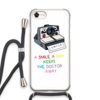 Smile: iPhone 7 Transparant Hoesje met koord