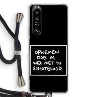 Schotelvod: Sony Xperia 1 III Transparant Hoesje met koord