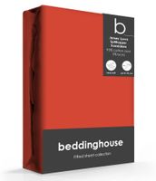 Beddinghouse Splittopper Hoeslaken Jersey-Lycra Coral Red-200 x 200/220 cm - thumbnail