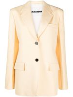 Jil Sander blazer en coton à simple boutonnage - Jaune - thumbnail