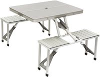 Bo-Camp 136 x 85 inklapbare picknicktafel - Aluminium