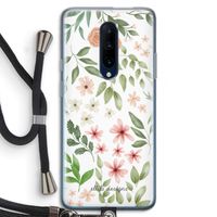Botanical sweet flower heaven: OnePlus 7 Pro Transparant Hoesje met koord