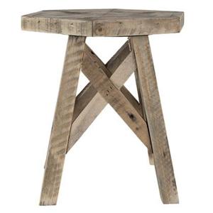 Clayre & Eef Plantentafeltje 22x22x25 cm Bruin Hout Plantenstandaard