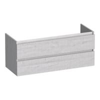 Brauer Joy Wavy - Onderkast - 120 cm - met 2 Softclose Lades Greeploos en 1 Sifon Uitsparing - Forest Seashell