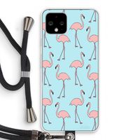 Anything Flamingoes: Pixel 4 Transparant Hoesje met koord